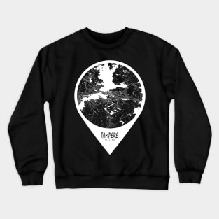 Tampere, Finland City Map - Travel Pin Crewneck Sweatshirt